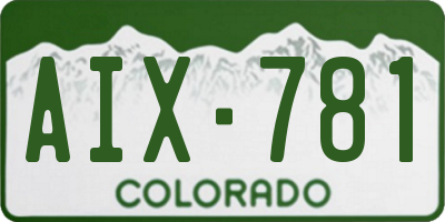 CO license plate AIX781
