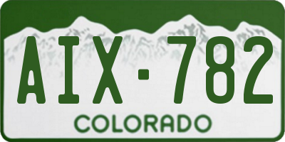 CO license plate AIX782