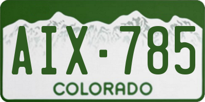 CO license plate AIX785