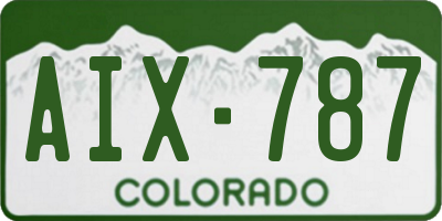 CO license plate AIX787