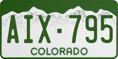 CO license plate AIX795