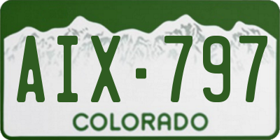 CO license plate AIX797