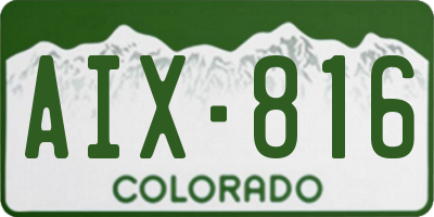 CO license plate AIX816
