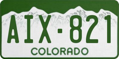 CO license plate AIX821