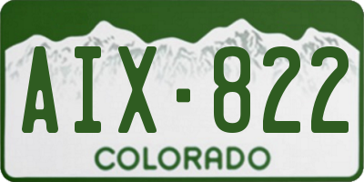 CO license plate AIX822
