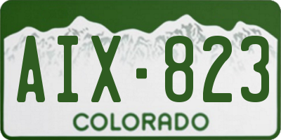 CO license plate AIX823