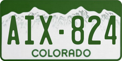 CO license plate AIX824
