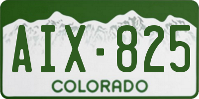 CO license plate AIX825