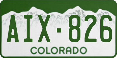 CO license plate AIX826