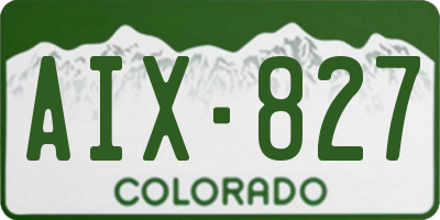 CO license plate AIX827