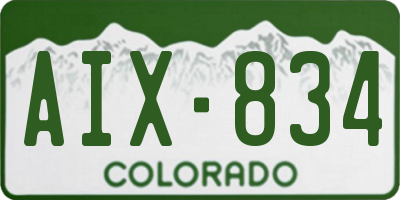 CO license plate AIX834