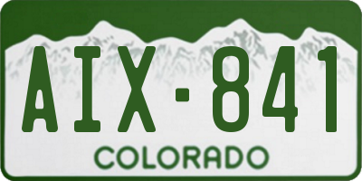 CO license plate AIX841