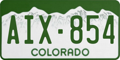 CO license plate AIX854