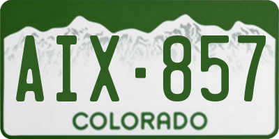 CO license plate AIX857