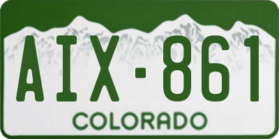 CO license plate AIX861