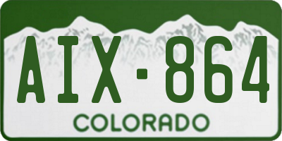 CO license plate AIX864