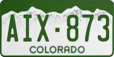 CO license plate AIX873