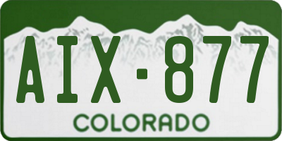 CO license plate AIX877