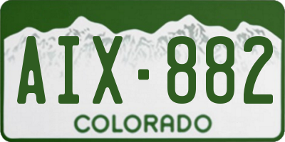 CO license plate AIX882