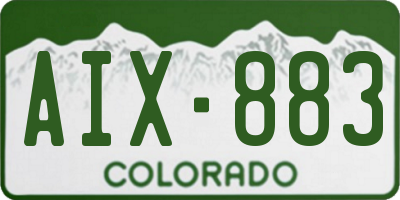 CO license plate AIX883