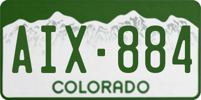 CO license plate AIX884