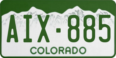 CO license plate AIX885