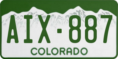 CO license plate AIX887