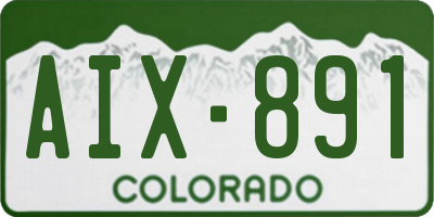 CO license plate AIX891