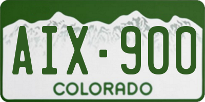 CO license plate AIX900