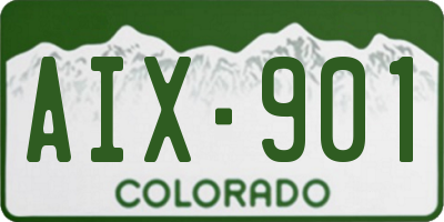 CO license plate AIX901