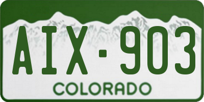 CO license plate AIX903