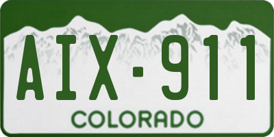 CO license plate AIX911
