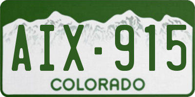 CO license plate AIX915