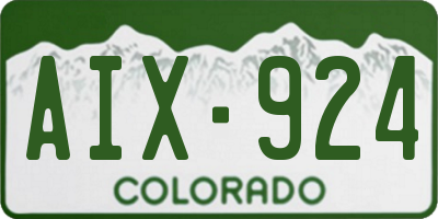CO license plate AIX924