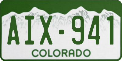 CO license plate AIX941