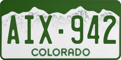 CO license plate AIX942