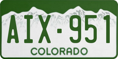 CO license plate AIX951