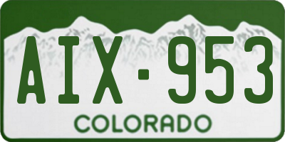 CO license plate AIX953