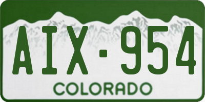 CO license plate AIX954