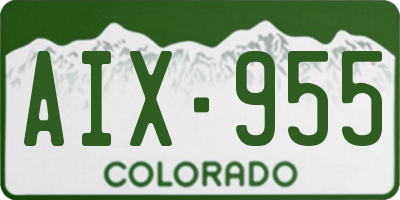 CO license plate AIX955