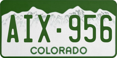 CO license plate AIX956