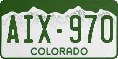 CO license plate AIX970