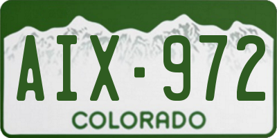 CO license plate AIX972