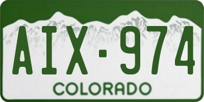 CO license plate AIX974