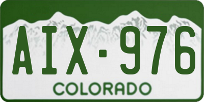 CO license plate AIX976
