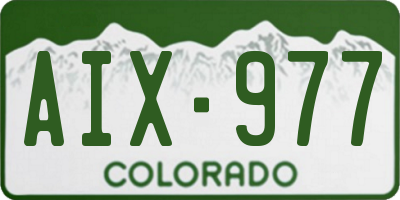 CO license plate AIX977