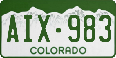 CO license plate AIX983