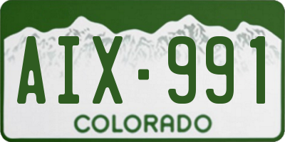 CO license plate AIX991