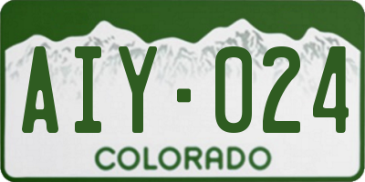 CO license plate AIY024