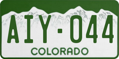 CO license plate AIY044
